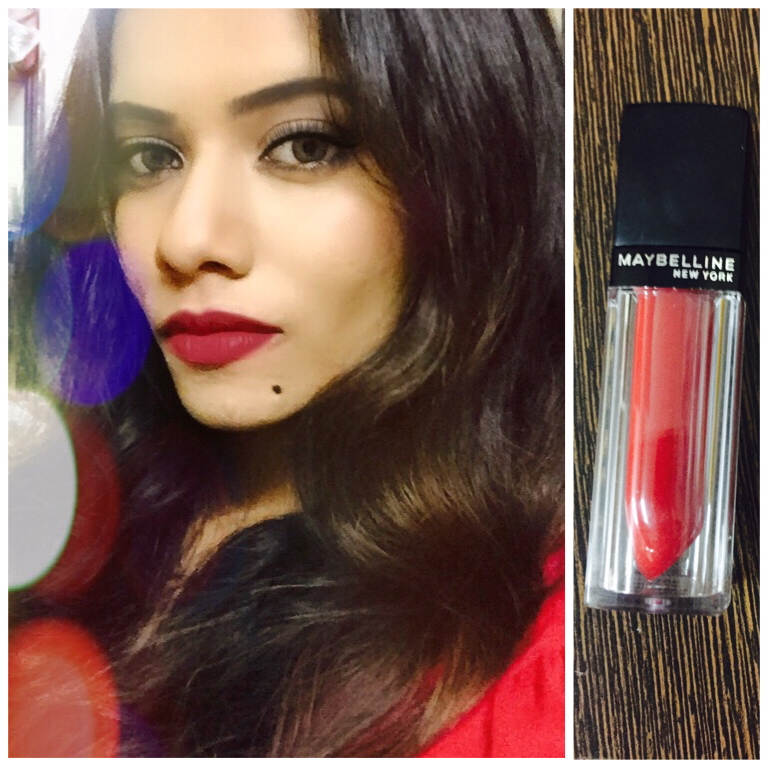 maybelline red lips on ritwika